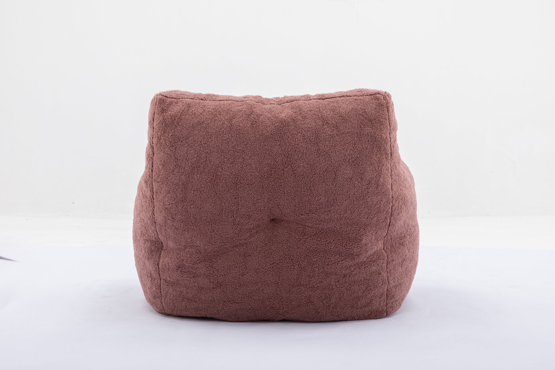 010 Soft Teddy Fabric Tufted Foam Bean Bag Chair With Teddy Fabric Bean Paste Red Bean Paste Red Primary Living Space Soft Modern Foam Teddy