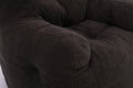 010 Soft Teddy Fabric Tufted Foam Bean Bag Chair With Teddy Fabric Dark Gray Dark Gray Primary Living Space Soft Modern Memory Foam Teddy