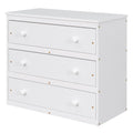 Low Study Full Loft Bed With Cabinet ,Shelves And Rolling Portable Desk ,Multiple Functions Bed White White Solid Wood
