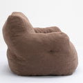 010 Soft Teddy Fabric Tufted Foam Bean Bag Chair With Teddy Fabric Coffee Coffee Soft Modern Foam Teddy