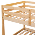 Twin Over Twin Floor Bunk Bed,Natural Old Sku:W50458002 Twin Natural Pine