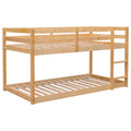 Twin Over Twin Floor Bunk Bed,Natural Old Sku:W50458002 Twin Natural Pine