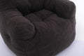 010 Soft Teddy Fabric Tufted Foam Bean Bag Chair With Teddy Fabric Dark Gray Dark Gray Primary Living Space Soft Modern Memory Foam Teddy