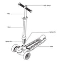 3 Wheel Scooter For Kids Ages 3 5Years Old,Boys And Girls Scooter With Light Up Wheels, Foldable & Adjustable, Anti Slip Deck White Polypropylene