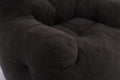 010 Soft Teddy Fabric Tufted Foam Bean Bag Chair With Teddy Fabric Dark Gray Dark Gray Primary Living Space Soft Modern Memory Foam Teddy