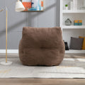 010 Soft Teddy Fabric Tufted Foam Bean Bag Chair With Teddy Fabric Coffee Coffee Soft Modern Foam Teddy