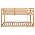 Twin Over Twin Floor Bunk Bed,Natural Old Sku:W50458002 Twin Natural Pine