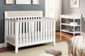 Hayes 4 In 1 Convertible Crib White Natural White Solid Wood