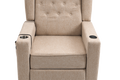 Arm Pushing Recliner Chair, Modern Button Tufted Wingback Push Back Recliner Chair, Living Room Chair Fabric Pushback Manual Single Reclining Sofa Home Theater Seating For Bedroom,Khaki Yelkow Khaki Yellow Foam Linen