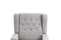 Arm Pushing Recliner Chair, Modern Button Tufted Wingback Push Back Recliner Chair, Living Room Chair Fabric Pushback Manual Single Reclining Sofa Home Theater Seating For Bedroom,Light Gray Light Gray Foam Linen