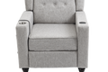 Arm Pushing Recliner Chair, Modern Button Tufted Wingback Push Back Recliner Chair, Living Room Chair Fabric Pushback Manual Single Reclining Sofa Home Theater Seating For Bedroom,Light Gray Light Gray Foam Linen