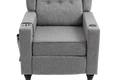 Arm Pushing Recliner Chair, Modern Button Tufted Wingback Push Back Recliner Chair, Living Room Chair Fabric Pushback Manual Single Reclining Sofa Home Theater Seating For Bedroom,Dark Gray Dark Gray Foam Linen