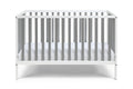 Deux Remi 3 In 1 Convertible Island Crib White Gray White Solid Wood