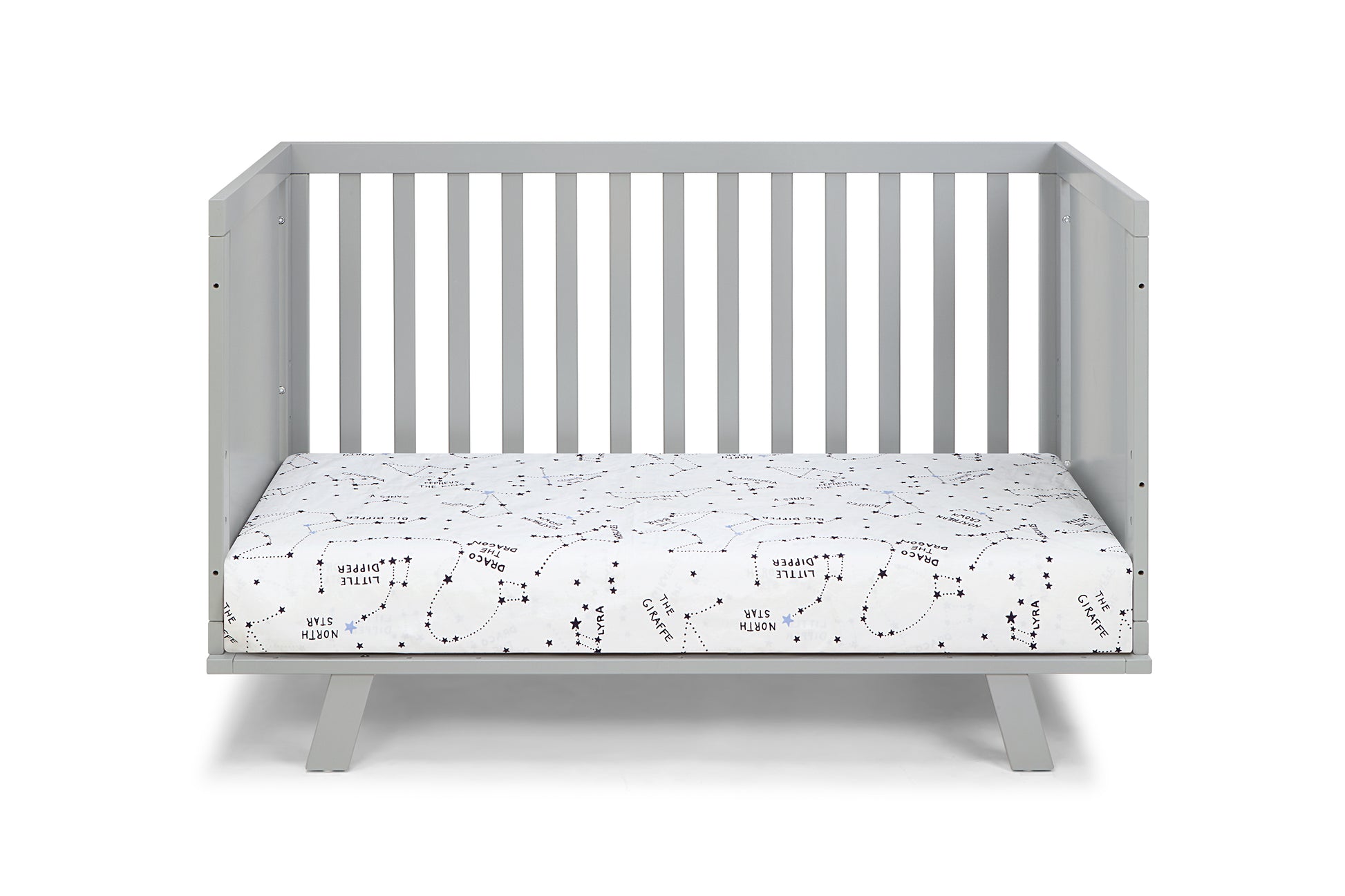 Livia 3 In 1 Convertible Island Crib Gray Gray Gray Polyester Solid Wood