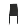 5 Pieces Dining Table Set For 4,Kitchen Room Tempered Glass Dining Table ,4 Faux Leather Chairs ,Black Black Leather
