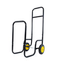 Firewood Log Cart Carrier Outdoor Or Indoor Black Steel Wood Rack Storage Mover Rolling Wheeled Metal Dolly Hauler Wood Moving Equipment Black Iron