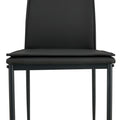 5 Pieces Dining Table Set For 4,Kitchen Room Tempered Glass Dining Table ,4 Faux Leather Chairs ,Black Black Leather
