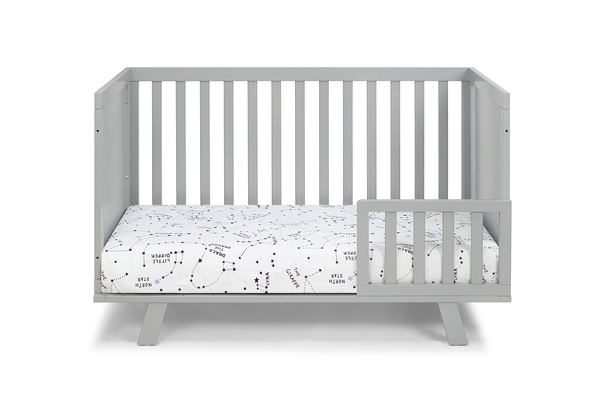 Livia 3 In 1 Convertible Island Crib Gray Gray Gray Polyester Solid Wood