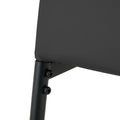 5 Pieces Dining Table Set For 4,Kitchen Room Tempered Glass Dining Table ,4 Faux Leather Chairs ,Black Black Leather