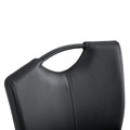 Black Pu Chair Barstool Dining Counter Height Chair Set Of 2 Black Pu