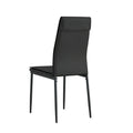 5 Pieces Dining Table Set For 4,Kitchen Room Tempered Glass Dining Table ,4 Faux Leather Chairs ,Black Black Leather