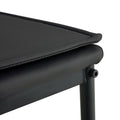 5 Pieces Dining Table Set For 4,Kitchen Room Tempered Glass Dining Table ,4 Faux Leather Chairs ,Black Black Leather