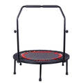 40 Inch Mini Exercise Trampoline For Adults Or Kids Indoor Fitness Rebounder Trampoline With Safety Pad Max. Load 300Lbs Black Metal