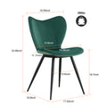 Dining Chairs Set Of 2, Dark Green Velvet Chair Modern Kitchen Chair With Metal Leg Dark Green Velvet
