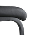 Black Pu Chair Barstool Dining Counter Height Chair Set Of 2 Black Pu