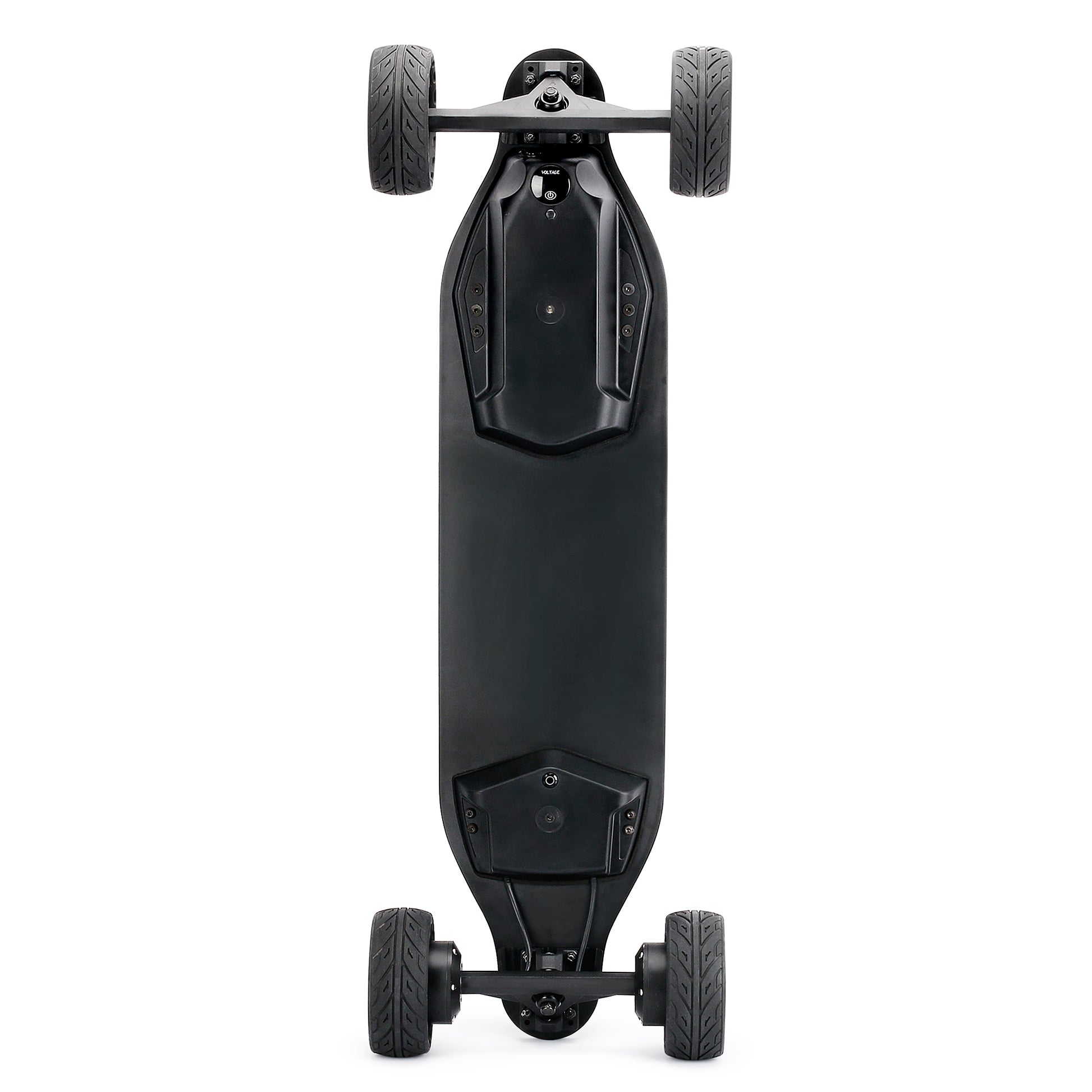 All Terrain Dual 1000*2 Hub Motor Electric Skateboard With 32Mph Max Speed,25Miles Range,9600Mah Battery. Black Gray Carbon Fiber