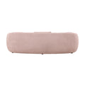 93.6'' Mid Century Modern Curved Living Room Sofa, 4 Seat Boucle Fabric Couch For Bedroom, Office, Apartment,Pink Baby Pink Boucle 3 Seat