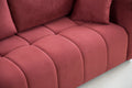 Sectional Sofa,3 Seater Sofa With 3 Pillows For Living Room,Velvet For Bedroom, Livingroom Wine Red Red Fabric