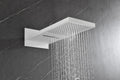 Shower System,Waterfall Rainfall Shower Head With Handheld, Shower Faucet Set For Bathroom Wall Mounted White Brass