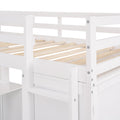 Twin Size Loft Bed With Drawers,Desk,And Wardrobe White White Solid Wood