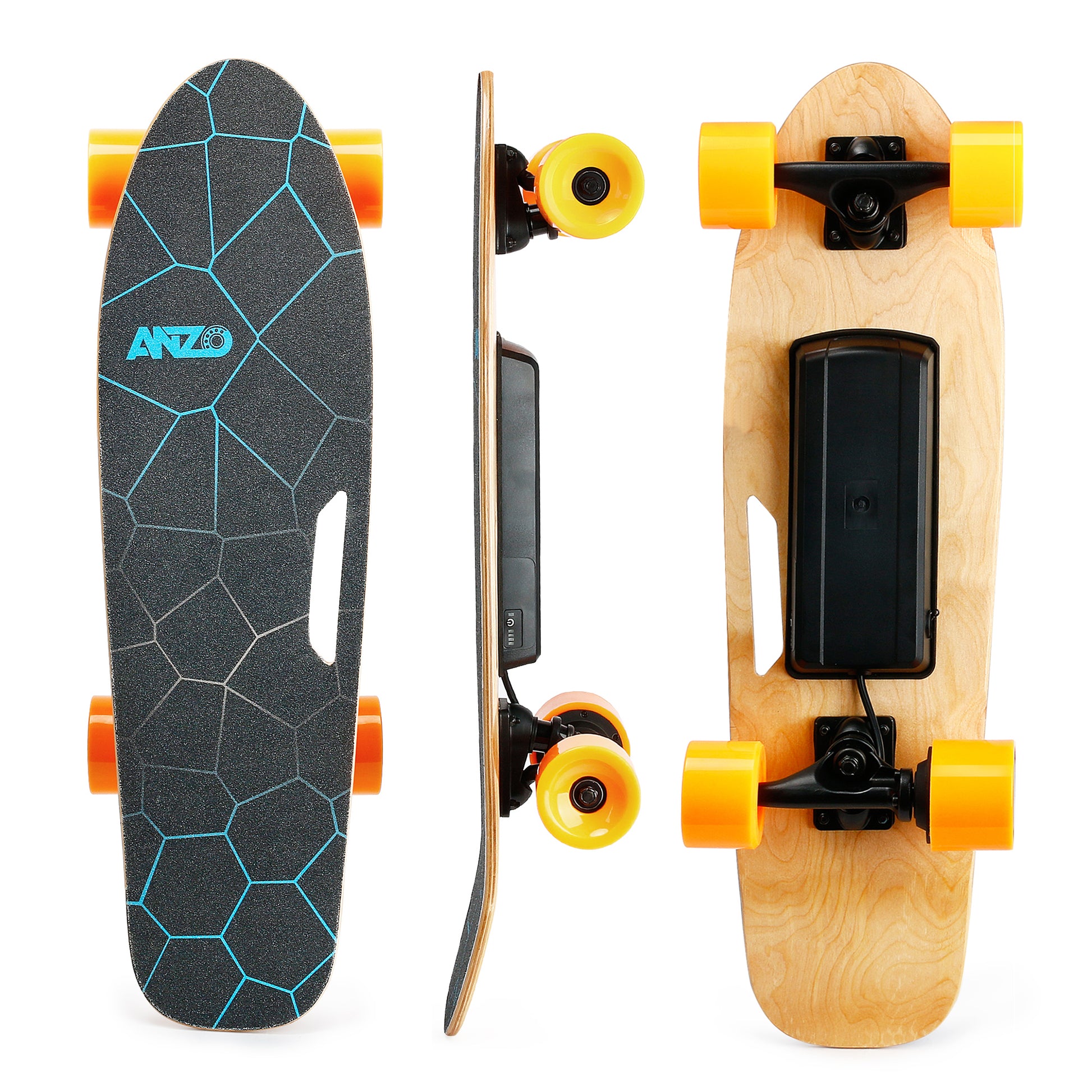 Small Electric Skateboard With Remote Control, 350W, Max 10 Mph, 7 Layers Maple E Skateboard, Load Up To 100Kg For Adult, Teens, And Kids Black Maple