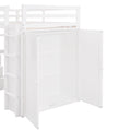 Twin Size Loft Bed With Drawers,Desk,And Wardrobe White White Solid Wood