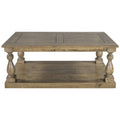 Rustic Floor Shelf Coffee Table With Storage,Solid Pine Wood As Same As Wf287269Aad Yellow Brown Pine