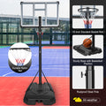 Portable Basketball Hoop Backboard System Stand Height Adjustable 6.6Ft 10Ft With 44 Inch Backboard And Wheels For Adults Teens Outdoor Indoor Basketball Goal Game Play Set Transparent Iron