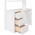 Twin Size Loft Bed With Drawers,Desk,And Wardrobe White White Solid Wood