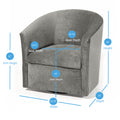 Eden Ash Swivel Chair Grey Foam Polyester
