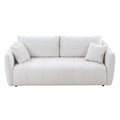 85'' Modern Fabric Sectional Couch Sofa 3 Seater Sofa With 3 Pillows For Living Room, Bedroom, Livingroom Beige Beige Fabric