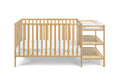 Palmer 3 In 1 Convertible Crib And Changer Combo Natural Natural Solid Wood