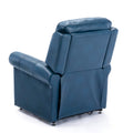 Lowell Navy Blue Leather Gel Lift Chair With Massage Navy Blue Foam Pu