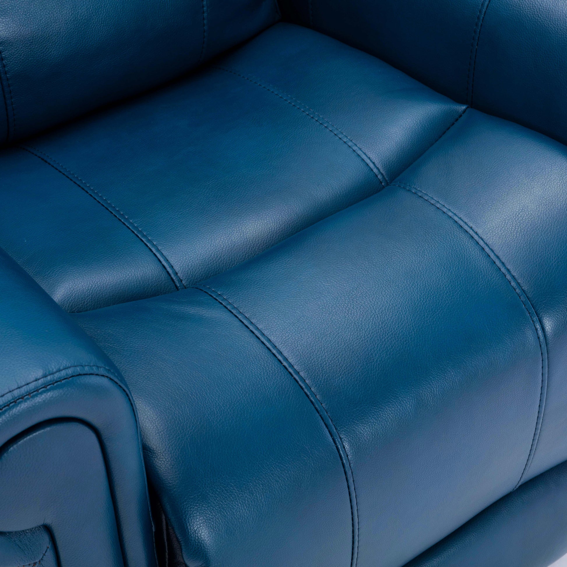 Lowell Navy Blue Leather Gel Lift Chair With Massage Navy Blue Foam Pu