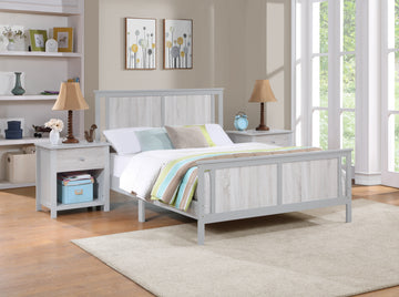 Connelly Reversible Panel Full Bed Gray Rockport Gray Gray Solid Wood