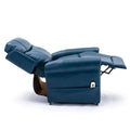 Lowell Navy Blue Leather Gel Lift Chair With Massage Navy Blue Foam Pu