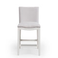 Asheboro Snow Counter Stool White Foam Fabric