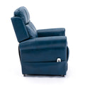 Lowell Navy Blue Leather Gel Lift Chair With Massage Navy Blue Foam Pu