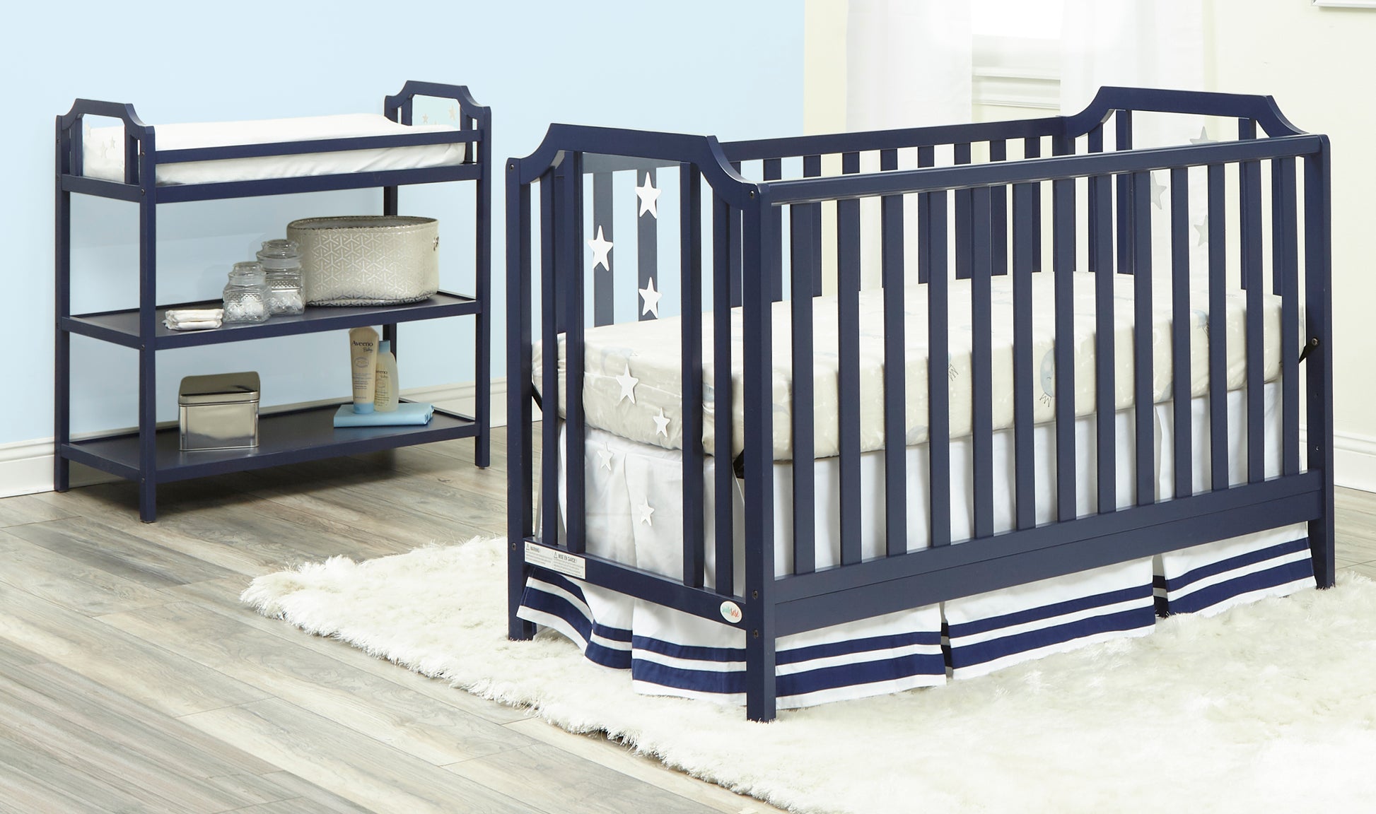 Celeste Changing Table Navy Blue Navy Blue Solid Wood