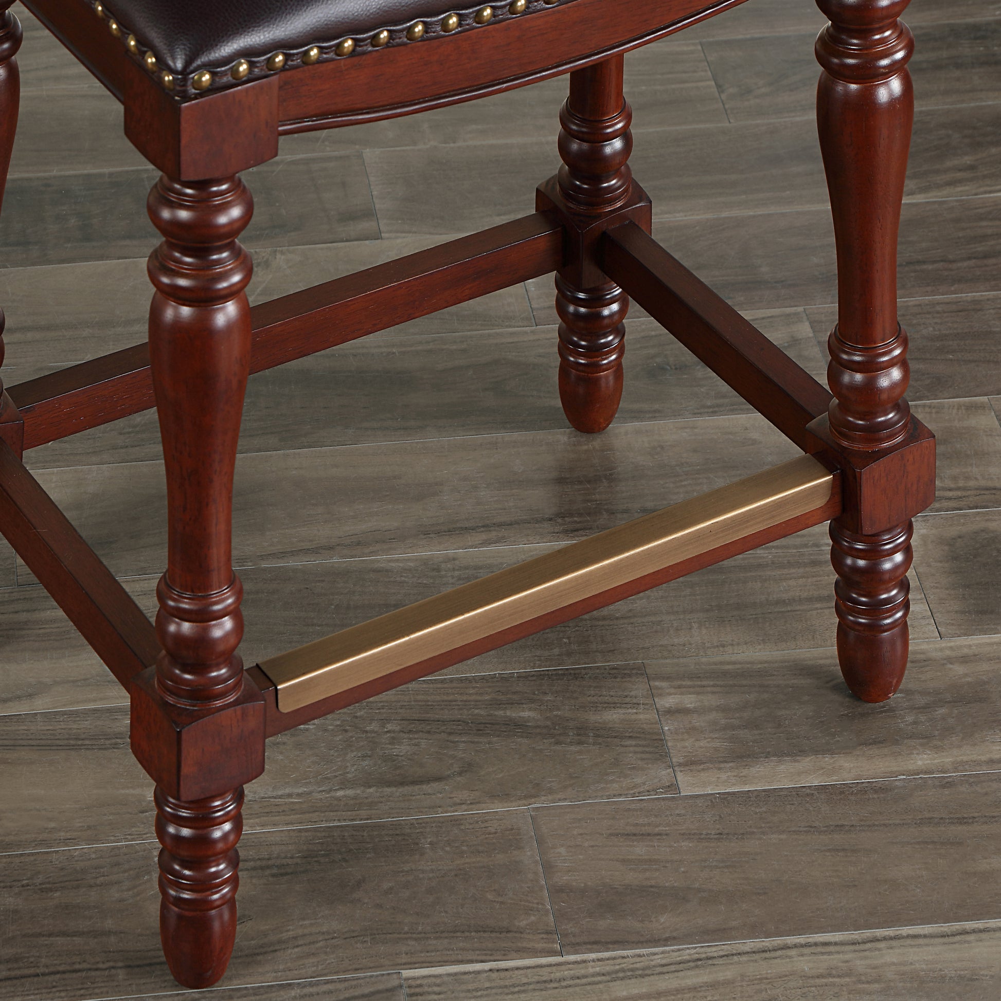 Clinton Saddle Seat Counter Stool Cherry Foam Fabric